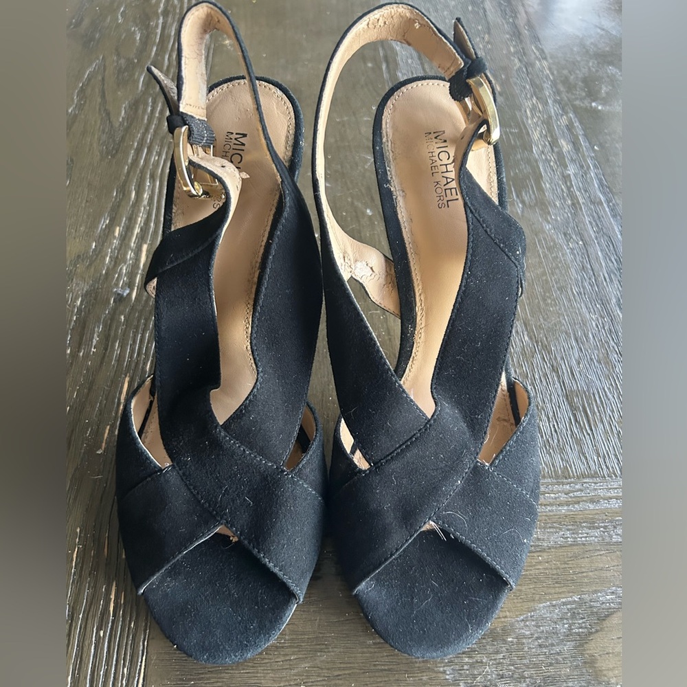 Michael Kors Black Stiletto Heels with Bow Detail